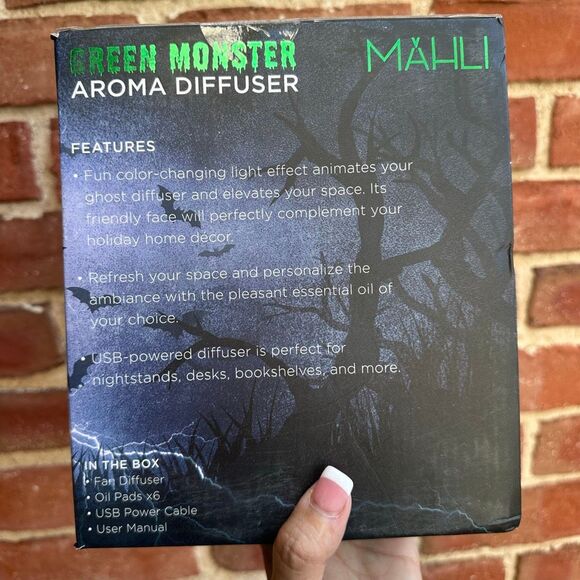 Mahli Frankenstein Green Monster Aroma Oil Diffuser Lights Halloween New - Picture 2 of 5